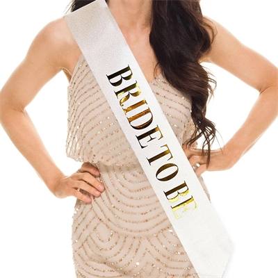 Altın Renk Yazılı Bride To Be Simli Kuşak Kemer