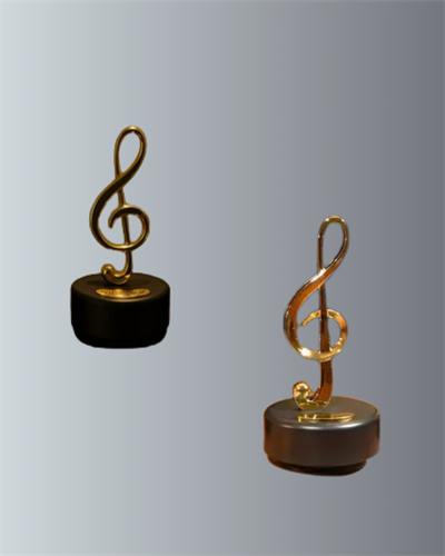 Altın Sol Anahtarı Müzik Kutusu Döner Mekanizmalı