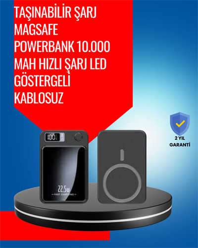 Alüminyum Alaşımlı, 20W PD Hızlı Şarj ve Manyetik Kablosuz Powerbank