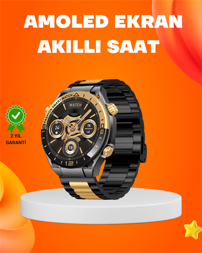 Amoled Akıllı Saat IP67 Su Geçirmez 3 Bileklikli Sağlık Takipli