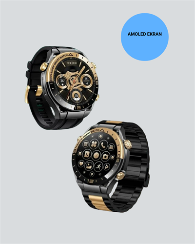 Amoled Akıllı Saat Manyetik Şarj GPS Destekli Spor ve Günlük Kullanım