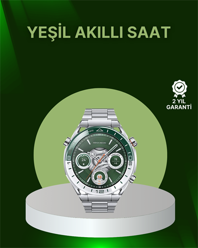 Amoled Ekran Akıllı Saat Harita Gösterimli Bluetooth Aramalı 3 Kayışlı