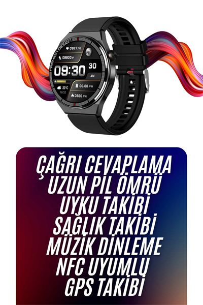 Amoled Ekran Akıllı Saat Üç Kordonlu İOS Android Uyumlu