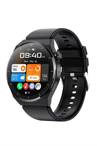 Amoled Ekran Metal Deri Silikon Kordonlu Uyku ve Sağlık Takibi