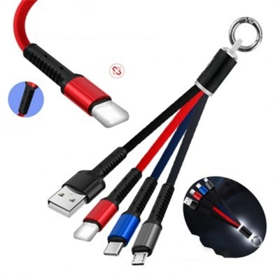 Anahtarlık Çoklu Şarj Kablosu 4 Başlıklı