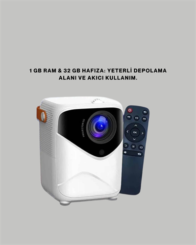 Android Sistemli Mini Projektör – Uygulama Destekli Akıllı Kullanım