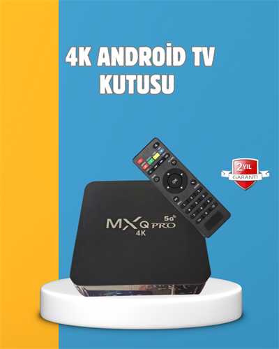Android TV Box 4K – 2GB RAM 16GB ROM, Kablosuz Wi-Fi Medya Oynatıcı