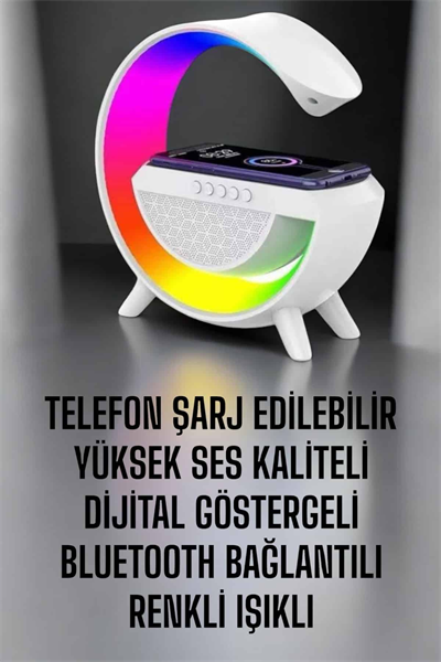 Android Uyumlu Akıllı Bluetooth Hoparlör Kablosuz Şarj Cihazı Standı