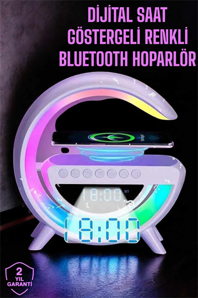 Android Uyumlu Akıllı Bluetooth Hoparlör Kablosuz Şarj Cihazı Standı