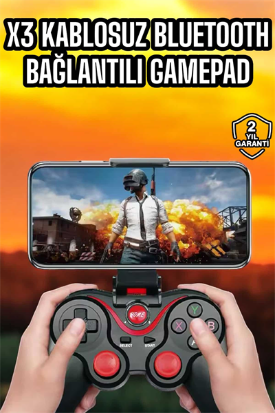 Android Uyumlu Gamepad X3 Game Stick Oyun Kolu Bluetooth Bağlantılı