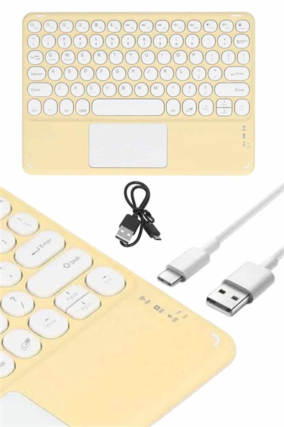Android ve İOS Uyumlu Bluetooth Klavye Touchpad Slim Kablosuz Wifi Q Klavye