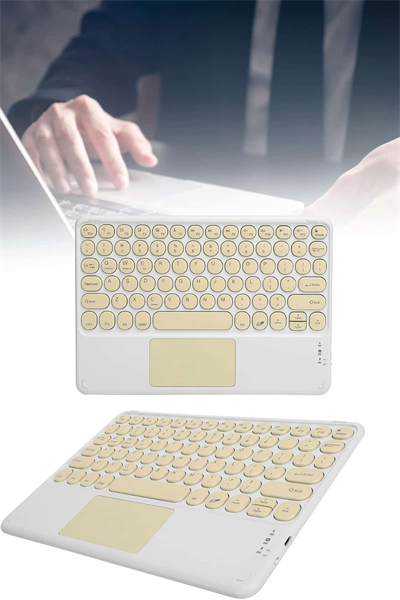 Android ve İOS Uyumlu Bluetooth Klavye Touchpad Slim Kablosuz Wifi Q Klavye