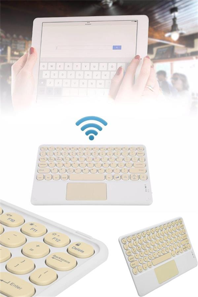 Android ve İOS Uyumlu Bluetooth Klavye Touchpad Slim Kablosuz Wifi Q Klavye