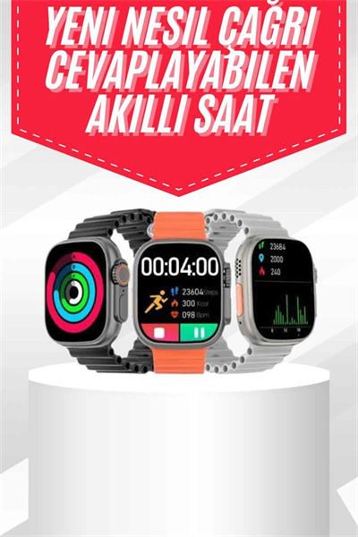 Android ve İOS Uyumlu Uyku ve Sağlık Takibi Yapabilen 3 Kordonlu Akıllı Saat