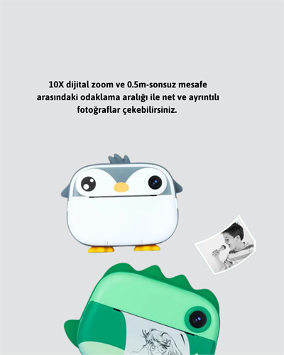 Anında Baskı ve Yüksek Çözünürlüklü Çift Lensli Fotoğraf Makinesi