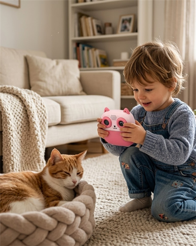 Anında Çıktı Veren Çocuk Kamerası 5 Rulo Kağıt 6 Kalem Setli Eğitici Oyuncak Fotoğraf Makinesi