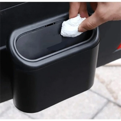 Araba Çöp Kutusu Kapaklı Organize Siyah Renk