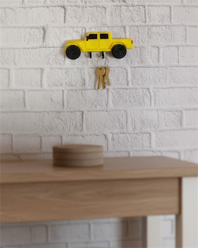 Araba Figürlü Duvar Anahtarlığı Ev ve Ofis İçin Dekoratif Tasarım
