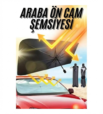 Araba Güneş Gölge Koruyucu Şemsiye Oto Ön Cam Güneşlik(145cm*79cm)