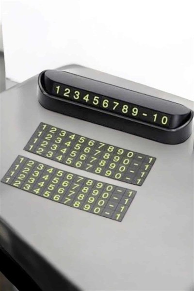 Araba Park Numaratörü Araç İçi Numaralık Değiştirilebilir Çevirmeli Mini