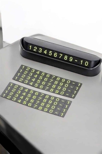 Araba Park Numaratörü Araç İçi Numaralık Değiştirilebilir Çevirmeli Mini