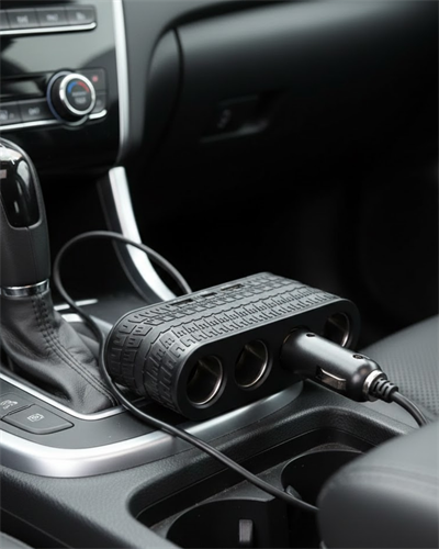 Araç Çakmak Çoklayıcı 4 Çıkışlı 2 USB ve Type C Girişli Çok Fonksiyonlu Şarj Ünitesi