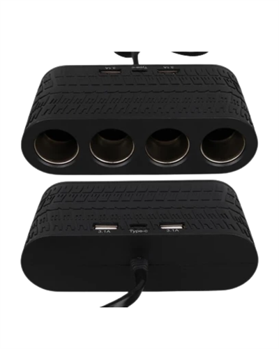 Araç Çakmak Çoklayıcı USB ve Type C Destekli Güçlü ve Güvenli Kullanım