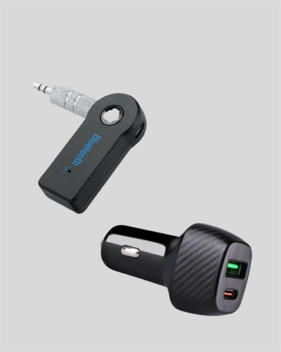 Araç İçi Bluetooth Müzik Kiti + Type-C PD Araç Şarjı Seti