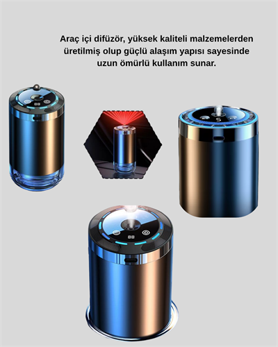 Araç İçi Difüzör Yıldız Projeksiyonlu ve Aromaterapi Özellikli
