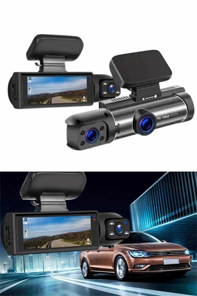 Araç İçi Full Hd Kamera Ön ve Arka Kameralı Ekranlı Araç Kamerası