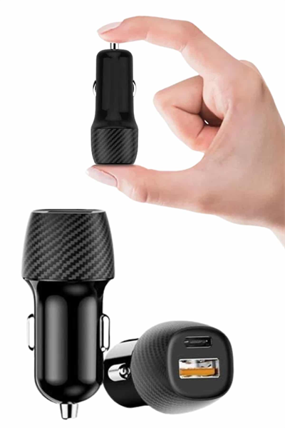 Araç İçi Hızlı Şarj Soketi 38W Oto Çakmaklık Type-C Araba Çakmaklık