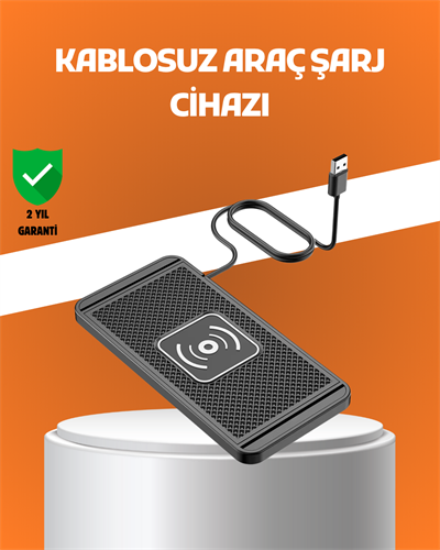 Araç İçi Kablosuz Şarj Pedi – Manyetik Güçlü Tutuş, Hızlı Şarj Özelliği
