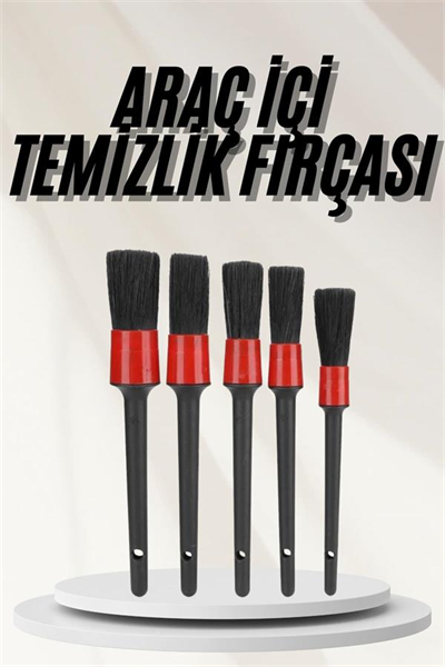 Araç İçi Led Aksesuar 5 Farklı Detaylı Araba Temizlik Fırçası Oto Temizleme Fırçası