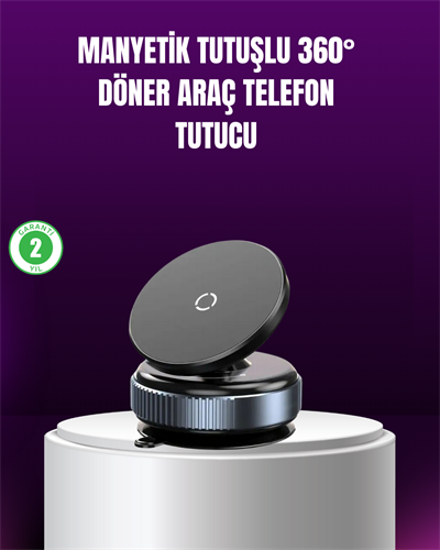 Araç İçi Manyetik Telefon Tutucu 360° Döner Vakumlu Stand