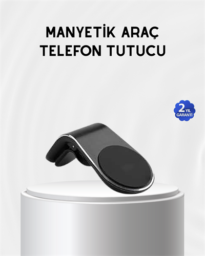Araç İçi Manyetik Telefon Tutucu Güçlü Klipsli ve 360 Derece Ayarlanabilir