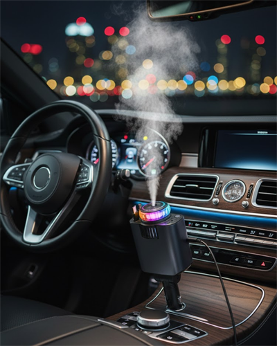 Araç İçi Nemlendirici Aromaterapi ve Hızlı Şarj Bir Arada