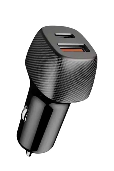 Araç İçi Şarj Cihazı 38W Güç Kapasiteli Type-C Girişli Araba Çakmaklık