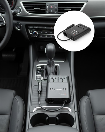 Araç İçin 12V 24V Güç Dönüştürücü 220V Priz ve USB Portlu