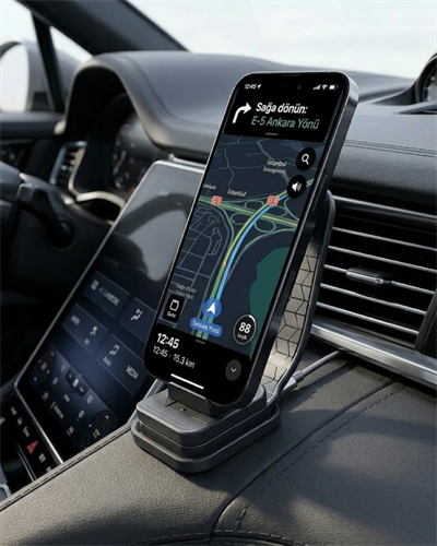 Araç Konsol Telefon Tutucu 360° Döner Katlanabilir Stand