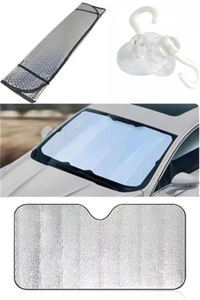Araç Ön Cam Güneşlik UV ve Isı Koruma Katlanabilir Toyota Corolla Skoda Superb Dacia Duster Ford Focus