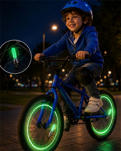 Araç Sibop LED Işığı 2li Set Bisiklet Motosiklet Jant Lambası