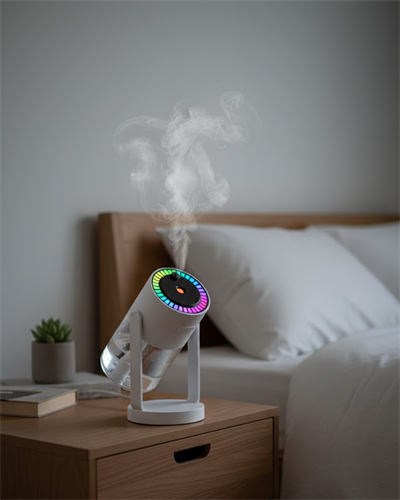 Araç ve Ev İçin Hava Nemlendirici Projektörlü Sessiz Buhar