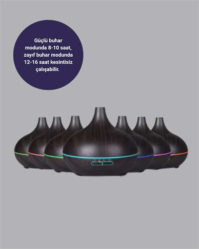 Aromaterapi Difüzörü 550 ml Ultrasonik Nemlendirici Otomatik Kapanma Özellikli