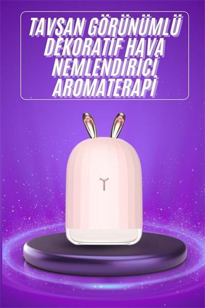 Aromaterapi Hava Nemlendirici Dekoratif USB Şarjlı Tavşan Nemlendirici