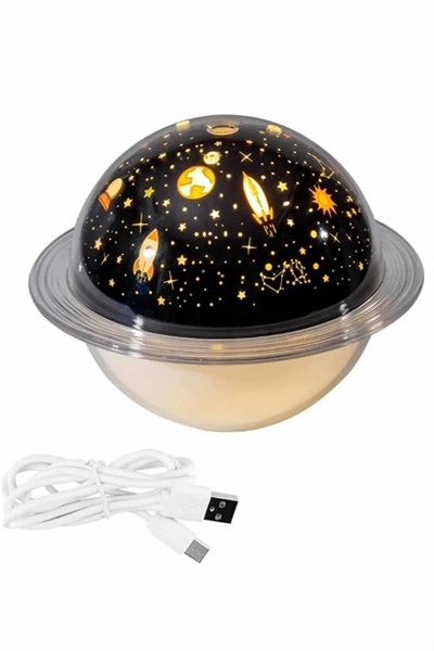 Aromaterapi Hava Nemlendirici Gece Lambası Uzay Model Satürn Oda Kokusu