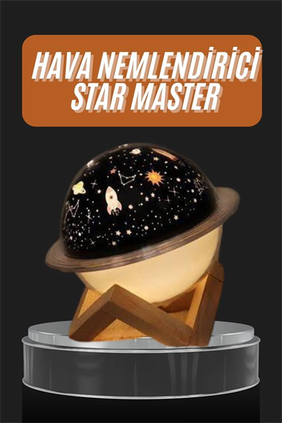 Aromaterapi Hava Nemlendirici Gece Lambası Uzay Model Satürn Oda Kokusu