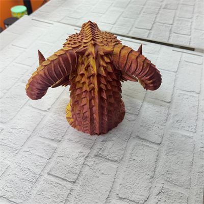 Asil Tasarım Gold–Red Ejderha Heykeli Hediyelik Fantastik Dekor