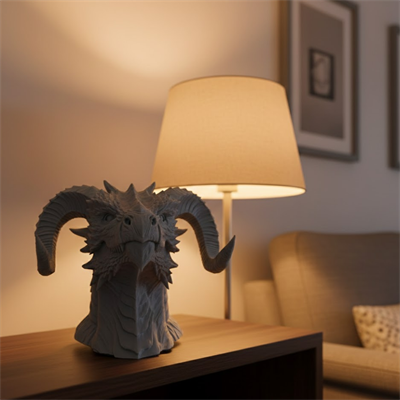 Asılabilir / Masaüstü Ejderha Modeli 3D Dekoratif Heykel 22x17 cm