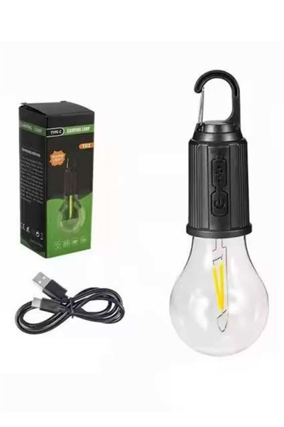 Askılı Kırılmaz Led Işık Kamp Bahçe Lambası Taşınabilir Led Ampul Şarjlı