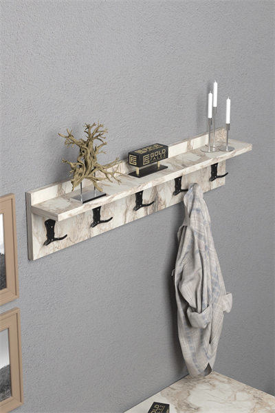 Askılık Duvar Elbise Askılığı Portmanto 80 Cm Efes Düz